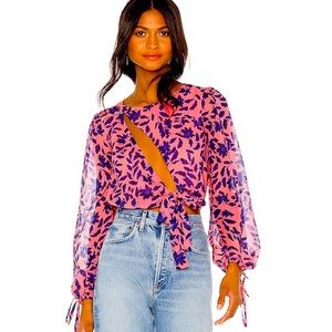 X REVOLVE Ali Top Pink Floral House of Harlow 1960